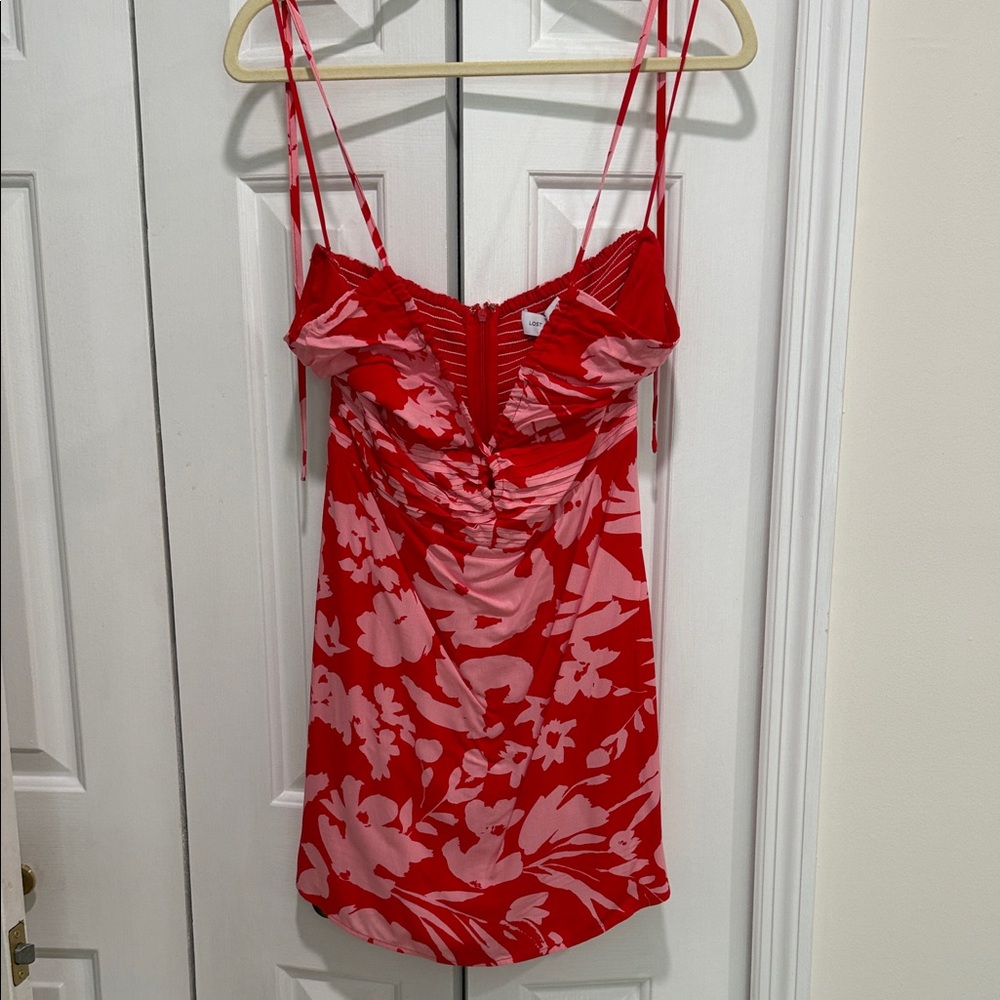 Lost + Wander Vibrant Red and Pink Dress